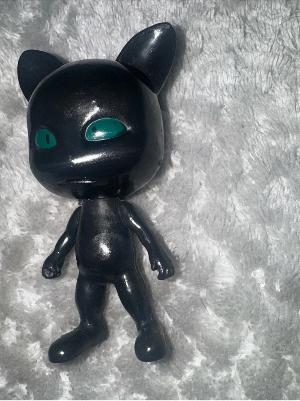 Black Cat Plush-Style Chew Toy for Cats